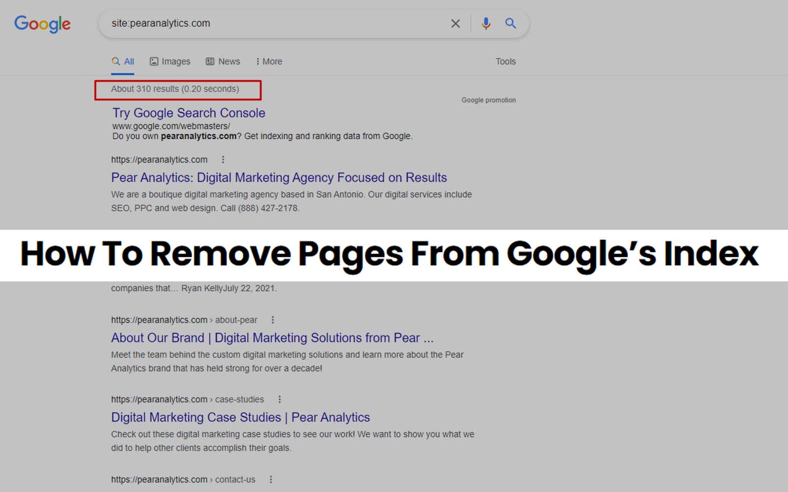 How To Remove Pages From Google’s Index