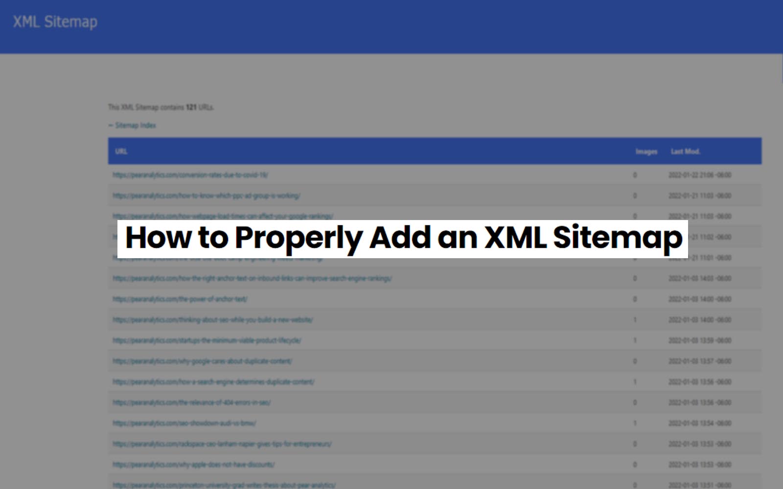How to Properly Add an XML Sitemap